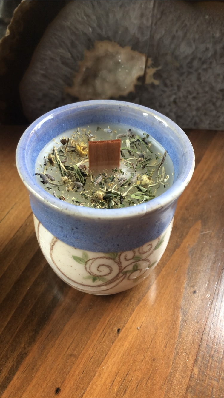 Into the Fairy Ring Pottery Candle