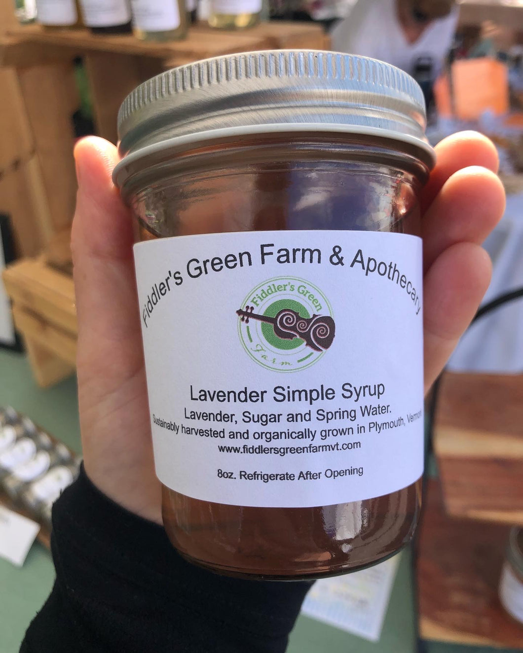Lavender Simple Syrup Fiddler's Green Farm Vermont